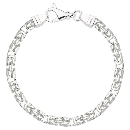 Srebrna Bransoletka Męska Splot Królewski 4,00 mm Kwadratowy pr 925 