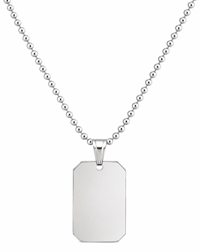 Srebrny Łańcuszek Kulkowy 2,20 mm z Nieśmiertelnikiem pr 925 Grawer Gratis 