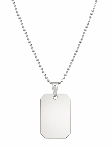 Srebrny Łańcuszek Kulkowy 1,60 mm z Nieśmiertelnikiem pr 925 Grawer Gratis