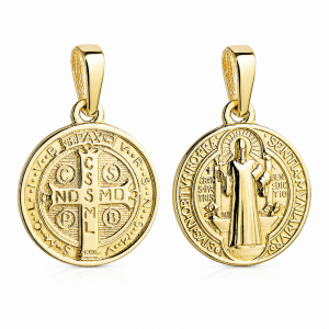 Złoty Medalik  św. Benedykt  pr 585 