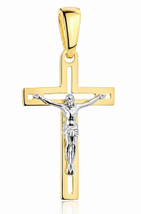 Krzyżyk Złoty z Jezusem pr 585  