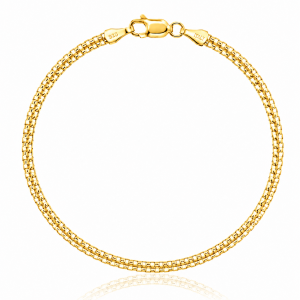 Bransoletka Srebrna Pozłacana Bismark 4,50 mm pr 925 Grawer Gratis 