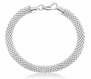 Bransoletka Srebrna Tub Ażurowy 6,00 mm pr  925 Grawer Gratis