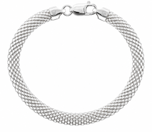 Bransoletka Srebrna Tub Ażurowy 5,00 mm pr 925  Grawer Gratis