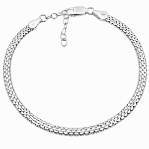 Bransoletka Srebrna Tub 4,00 mm z Przedłużką pr 925 Grawer Gratis