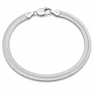 Bransoletka Srebrna Wąż Diamentowany 6,00 mm pr 925 Grawer Gratis