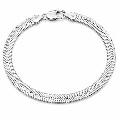 Bransoletka Srebrna Wąż Diamentowany 6,00 mm pr 925 Grawer Gratis