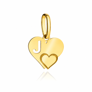 Zawieszka Serduszko z literką ''J'' pr 585
