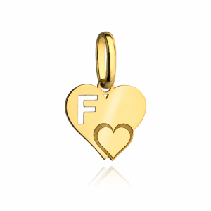 Zawieszka Serduszko z literką ''F'' pr 585 