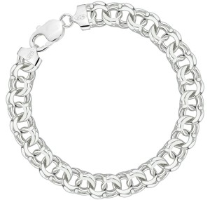 Srebrna Bransoletka Garibaldka 10,00 mm pr 925 Grawer Gratis 