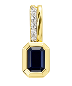 Zawieszka Złota z Szafirem i Diamentami Złoto 585 14K