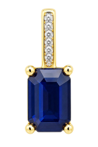 Zawieszka Złota z Szafirem i Diamentami Złoto 585 14K 