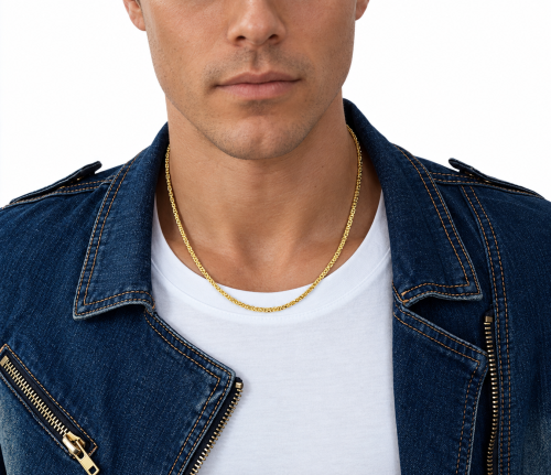 Złoty łańcuch na tle denimu.png