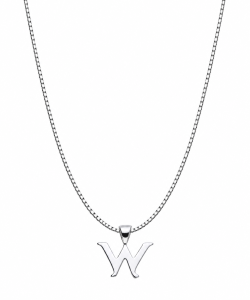 Srebrny Łańcuszek Wenecjana 1,20 mm z Literką ''W'' pr 925 Grawer Gratis