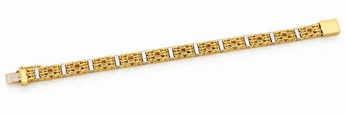 Elegancka złota bransoletka splot królewski pr 585.png